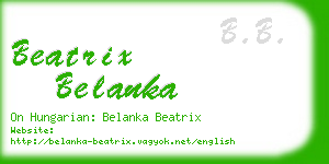 beatrix belanka business card